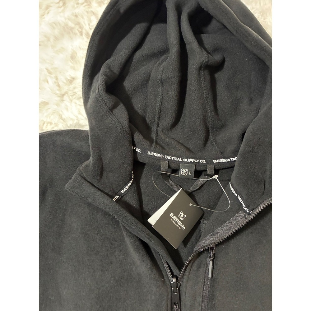Baerskin Tactical Supply Co Mens Black Fleece Full Zip Hoodie Jacket Lg NWT 4.0 - Picture 2 of 10